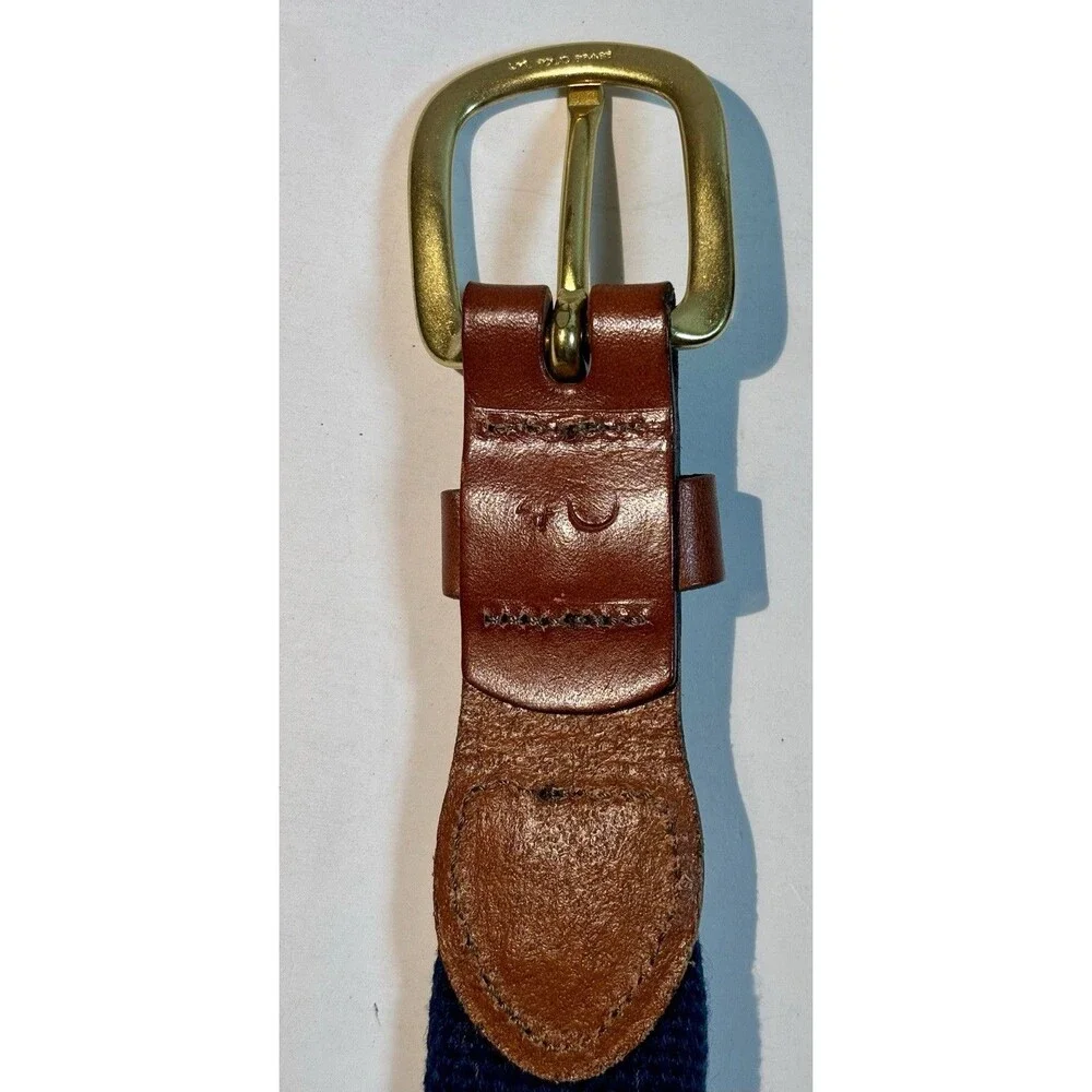 Leather Man Ltd Surcingle Belt Mens 40 Nautical Flag Alphabet Canvas Leather